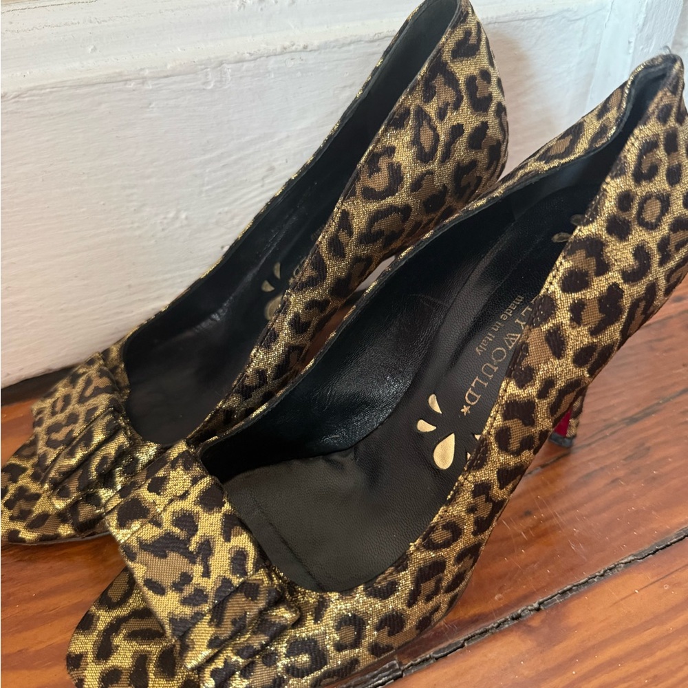 Hollywould Leopard Print Heels